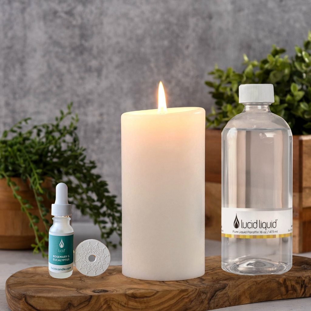 6¡® Natural Pillar + 16 oz Lucid Liquid + Fragrance Choice Gift Set